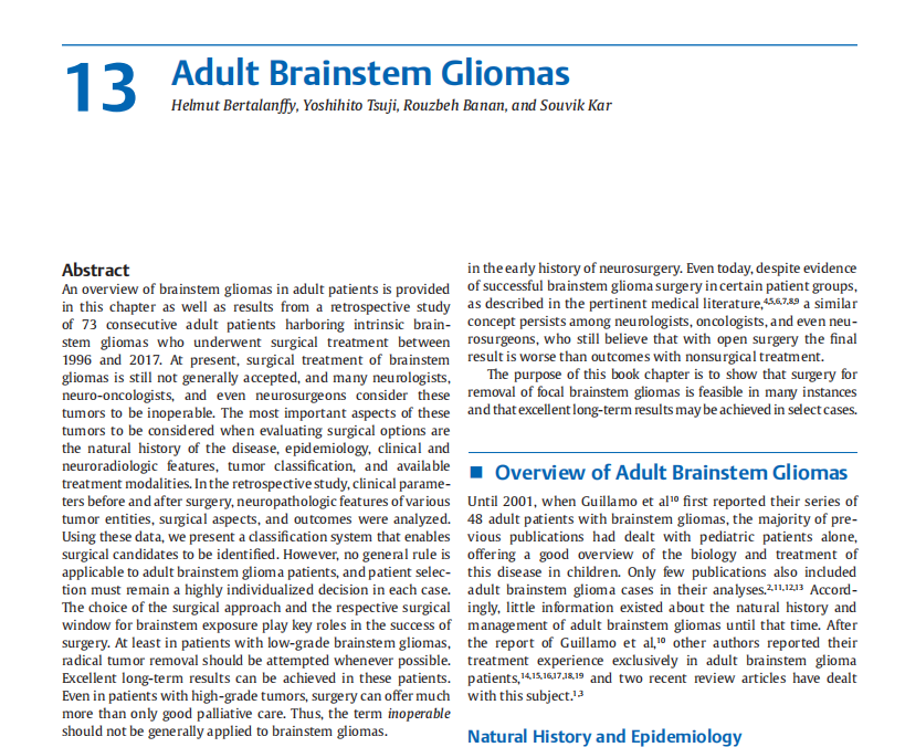 《adult brainstem glioma》（成人腦干膠質(zhì)瘤）
