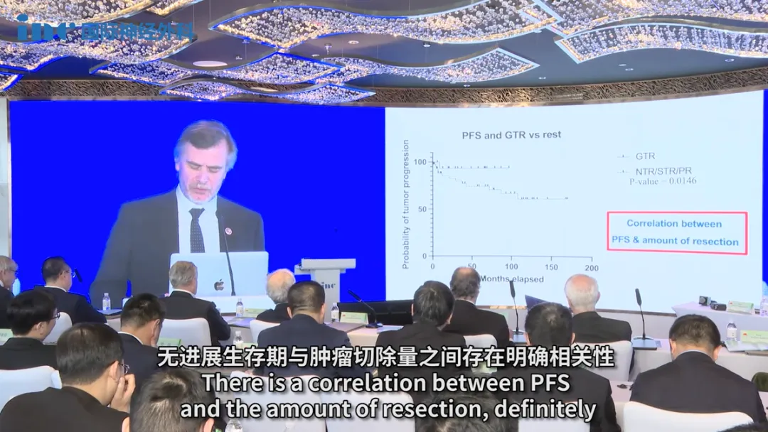 無進展生存期與腫瘤切除量之間存在明確相關性。腫瘤級別無法人為改變，因此，第一次手術至關重要。
